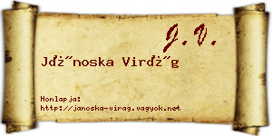 Jánoska Virág névjegykártya