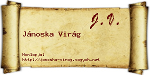Jánoska Virág névjegykártya